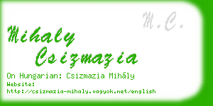 mihaly csizmazia business card