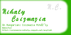 mihaly csizmazia business card